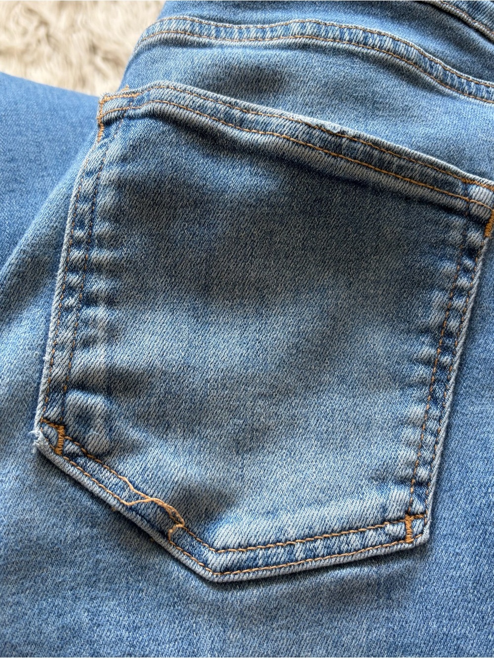 Anthropologie Pilcro Crop Flare High Rise Stretch Blue Wash Denim Jeans Size 28 - Picture 4 of 6